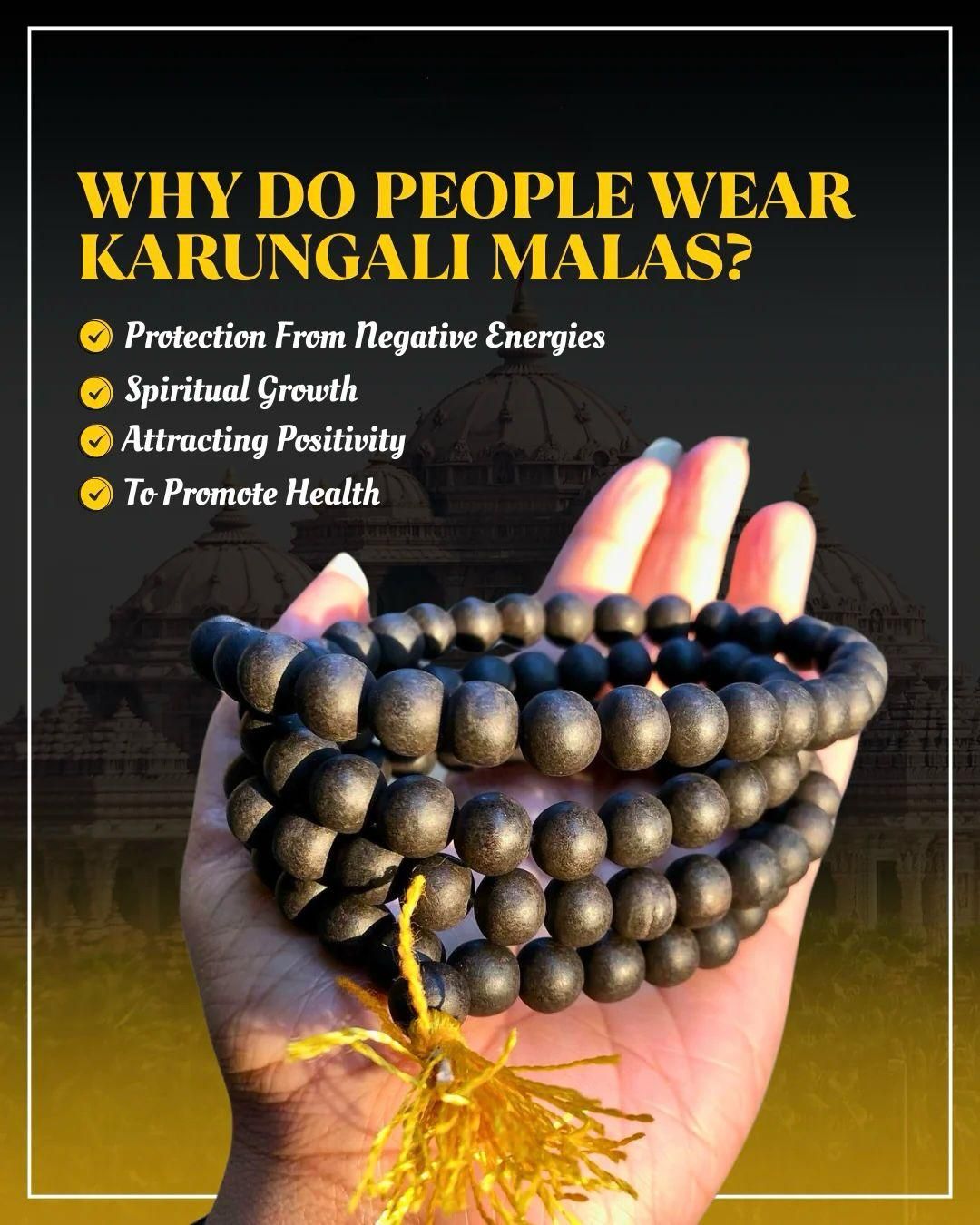 Original Karungali Ebony Wood Mala – 108 Beads