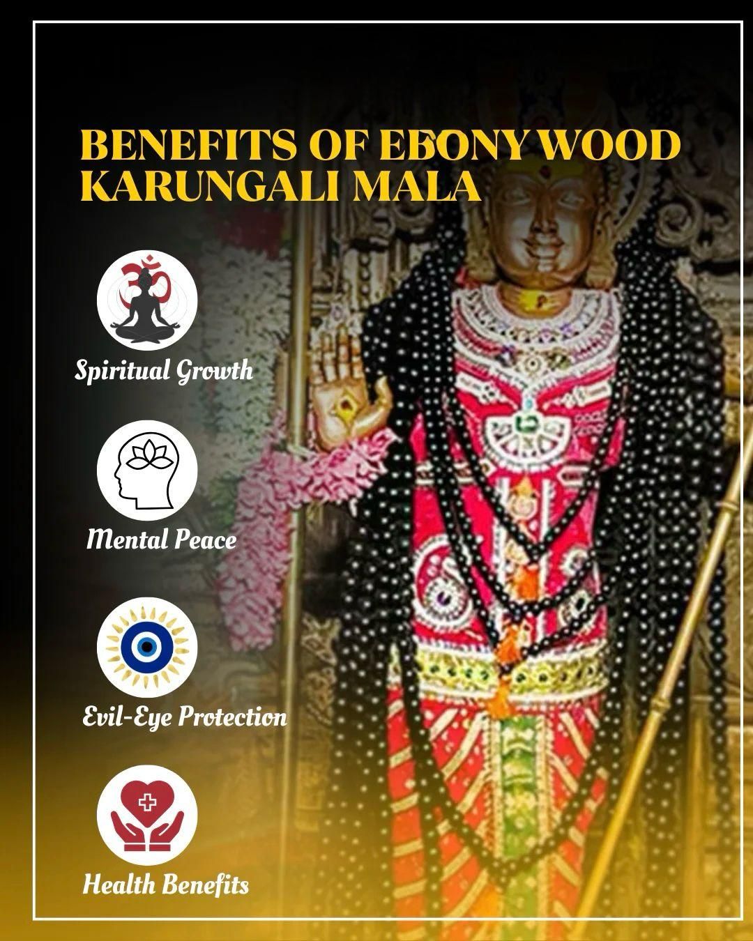 Original Karungali Ebony Wood Mala – 108 Beads