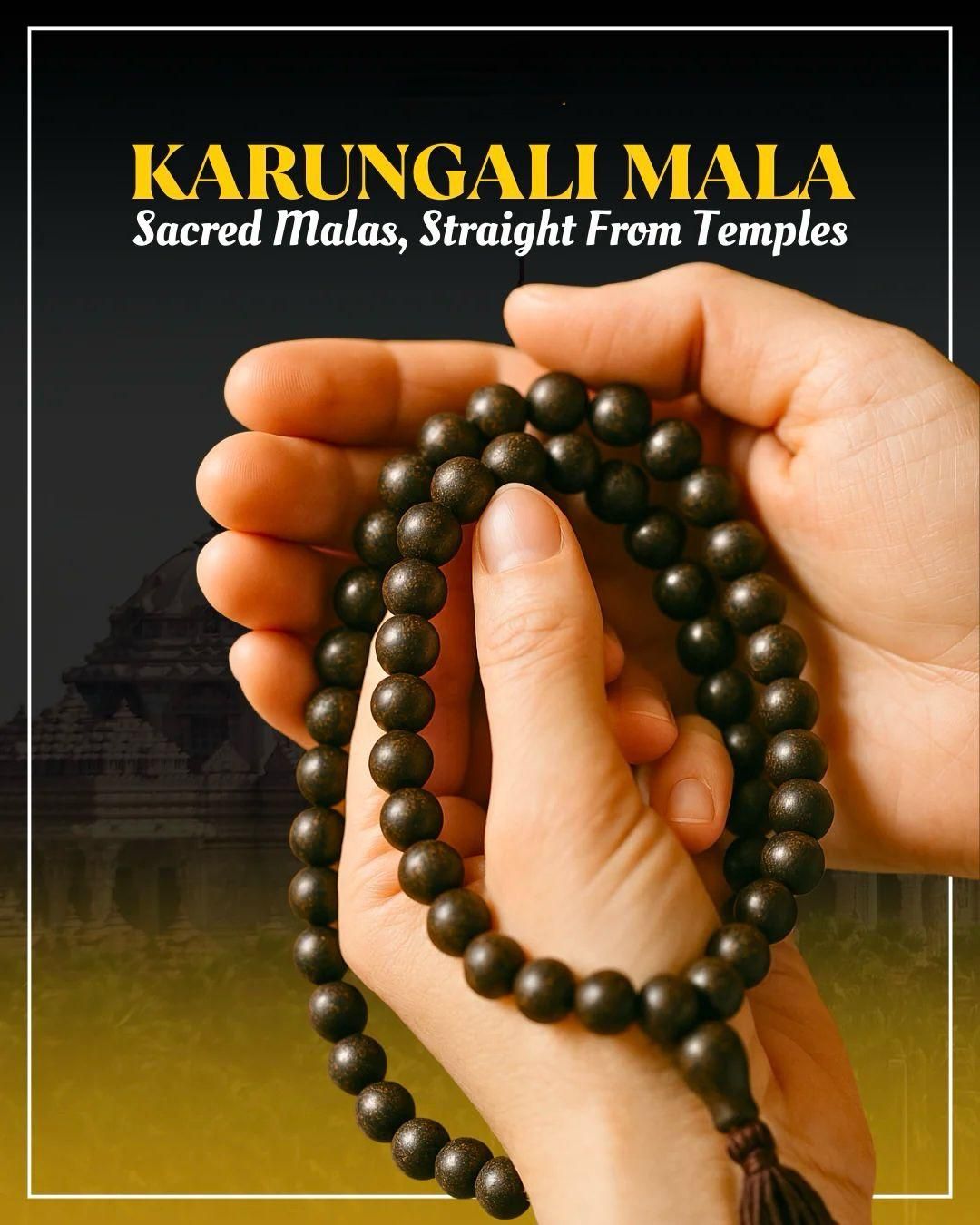 Original Karungali Ebony Wood Mala – 108 Beads