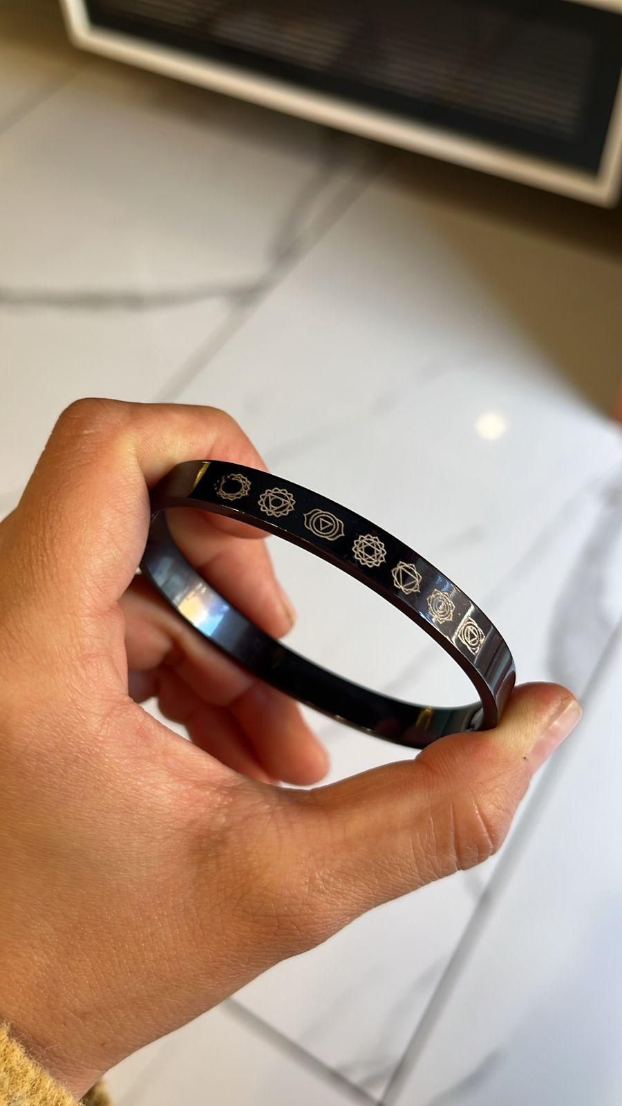 Balance 7 Chakra Stainless Steel Kada – For Men