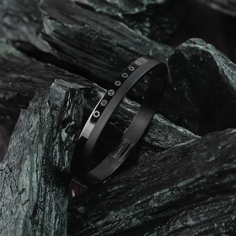 Balance 7 Chakra Stainless Steel Kada – For Men