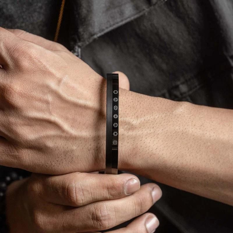 Balance 7 Chakra Stainless Steel Kada – For Men